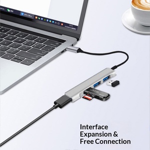 Base de Expansión Multifuncional <span class=keywords><strong>4</strong></span> en 1 Tipo C, Puertos USB 3.0/USB-C, Soporte SD/TF, Adaptador de Alta Velocidad, Compatible con Todos los Portátiles Tipo C - Product Image 4