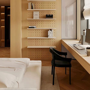 Se puede personalizar muebles de dormitorio <span class=keywords><strong>flotante</strong></span> moderno <span class=keywords><strong>con</strong></span> cajones escritorio de madera multifuncional y librería - Product Image 5