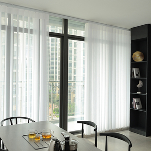 Persianas Verticales Eléctricas de Tela <span class=keywords><strong>para</strong></span> Ventanas Francesas, Estilo Bohemio Elegante y Ecológico, Personalizadas <span class=keywords><strong>para</strong></span> el Hogar - Product Image 2