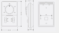 Telin AC303F HVAC Programlanamayan Fan Coil 3 Hızlı Termostat AC 230V Alev Geciktirici PC+ABS Endüstriyel Hastane Havalandırması