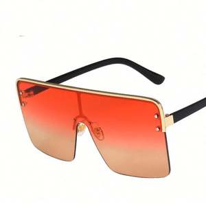 Gafas de Sol de Lente Única Extra Grandes Vintage 2021, Gafas de Sol Cuadradas con Parte Superior Plana UV400 para Mujer - Product Image 4