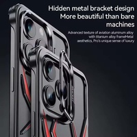 2025 nouvelle armure aluminium coque de téléphone IPhone16 Pro araignée élément support d'objectif sans bordure creux refroidissement galvanoplastie antichoc 3