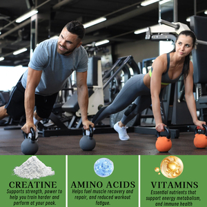Hot Selling <b>Creatine</b> Monohydrate Gummies 6200MG L-Taurine BCAA 2:1:1 Vitamin B6 B12 D3 K2 Improves Strength Power Muscle Mass - Product Image 4