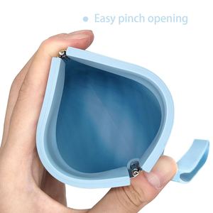 Monedero de silicona impermeable para exteriores al por mayor con cremallera, para maquillaje, llaves, monedas, estuche para dentaduras postizas, almacenamiento de cosméticos y contenedor de alimentos - Product Image 4