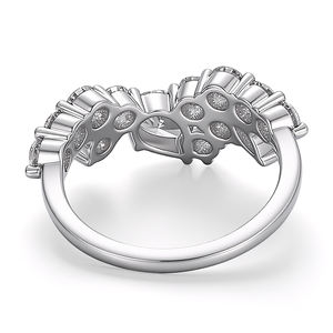 Anillo de Diamantes de Laboratorio con Certificado IGL, Oro Blanco Sólido de 18K/14K, Nuevo Diseño, Anillo de Compromiso para Mujer, Regalo de San Valentín - Product Image 3