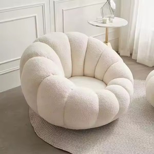 Modern Reclining <b>Bean</b> <b>Bag</b> Chair for Living Room Tatami Pumpkin Style Lazy Susan Design Fabric Upholstery - Product Image 2