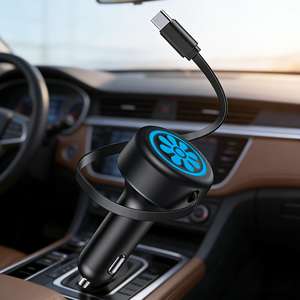 Cargador de Coche Retráctil de Carga Súper Rápida de 20W, Esencial para Viajes por Carretera, Regalo para Hombres y Mujeres, para iPhone 17 Pro Max/16/15/14 - Product Image 1