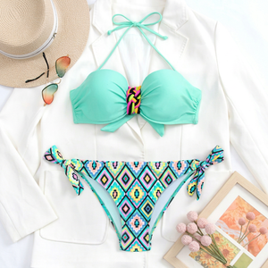 Conjunto de Bikini Sexy con Tiras, Nuevo Modelo 2026, Estilo Europeo Americano, Traje de Baño de Dos Piezas para Mujer, Ropa de Playa para Vacaciones - Product Image 1