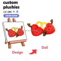 Peluche douce et moelleuse en forme de cœur, jouet mascotte mignon et confortable pour mariage, cadeau, promotion de marque, logo personnalisé