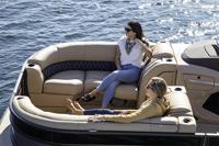 Bateau ponton de luxe avec moteur hors-bord télécommandé 5,5 m à essence pour la pêche, les sports et les loisirs, coque en aluminium soudé