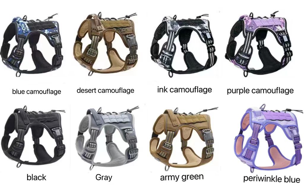 High Quality K9 Reflective Custom Pet Harness Tactical Adjustable Pet Harness Vest Set Dog Harness For Pet