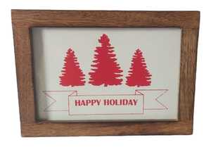 Letrero de Madera con Diseño de Árbol de Navidad, Decoración Navideña para Cafetería, Restaurante, Dormitorio - Product Image 3