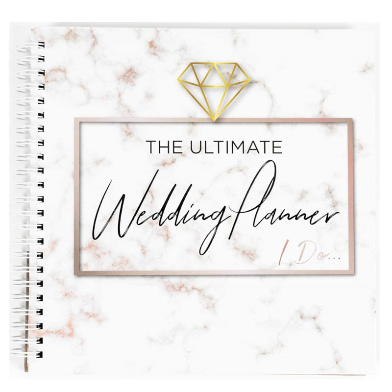 2022 high quality hot sale luxury custom marble cover spiral wedding planner for women