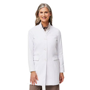 Uniformes Médicos de Tela Twill Antiarrugas Blancos Personalizados para Mujer, Venta al por Mayor para Hospitales, Tallas XS-3XL - Product Image 1