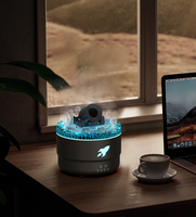 Diffuseur d'arômes HX176 le plus vendu pour la maison, humidificateur à brume en forme de méduse avec USB 5V, diffuseur d'huiles essentielles à effet flamme