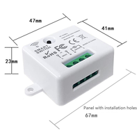 Interrupteur à télécommande sans fil Kampa RF 433 MHz, portée 10m-30m, 10A, 85-240V AC, IP20 pour système de maison intelligente