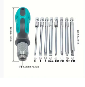 Magnetic Insulated 8 in 1 <b>Screwdriver</b> <b>Set</b> Multifunctional & Flathead DIY Industrial Custom OEM Tool Kit 2001 Stainless Steel Scr - Product Image 2