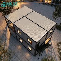 Maison préfabriquée modulaire AKAY à installation rapide, conteneur plat, systèmes électriques et sanitaires dissimulés, petite maison préfabriquée
