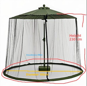 <span class=keywords><strong>Parasol</strong></span> anti-moustiques en polyester vert romain avec filet de protection pour tuyaux d'arrosage, idéal pour l'extérieur - Vente en gros Chine - Product Image 2