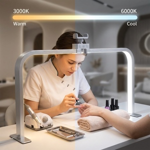 Lampe de bureau LED 40W pour ongles avec support de téléphone, contrôle tactile, température de couleur réglable, intensité variable, lampe de <span class=keywords><strong>table</strong></span> pour <span class=keywords><strong>manucure</strong></span> - Product Image 2