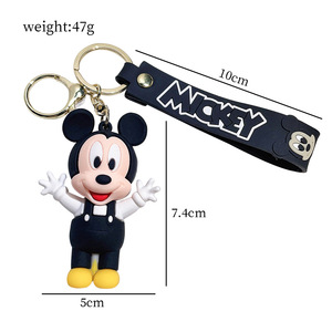 Vente en gros de figurines d'action de dessins animés Mickey Minnie Donald, adorable poupée 3D, porte-clés, jouet de haute qualité pour enfants, pendentif pour sac à main ou clé de voiture - Product Image 5