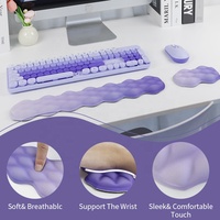 Repose-poignet ergonomique en mousse à mémoire de forme violet dégradé avec transfert thermique et base antidérapante – Disponible en stock pour usage bureau et domicile