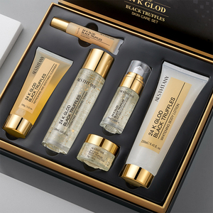 Yüz kiti cilt bakımı ürün tedarikçisi üretici Aesthtany 24k Glod siyah Truffles Serum vücut losyonu 6-Piece cilt bakımı seti - Product Image 1