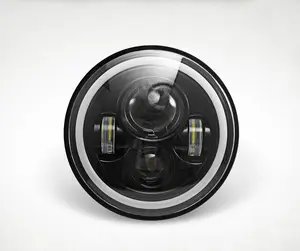 Для джипа мотоцикла постоянного тока 12 В новая модель 28 Вт 7 дюймов круглые светодиодные фары Halo Угловые глаза DRL фары