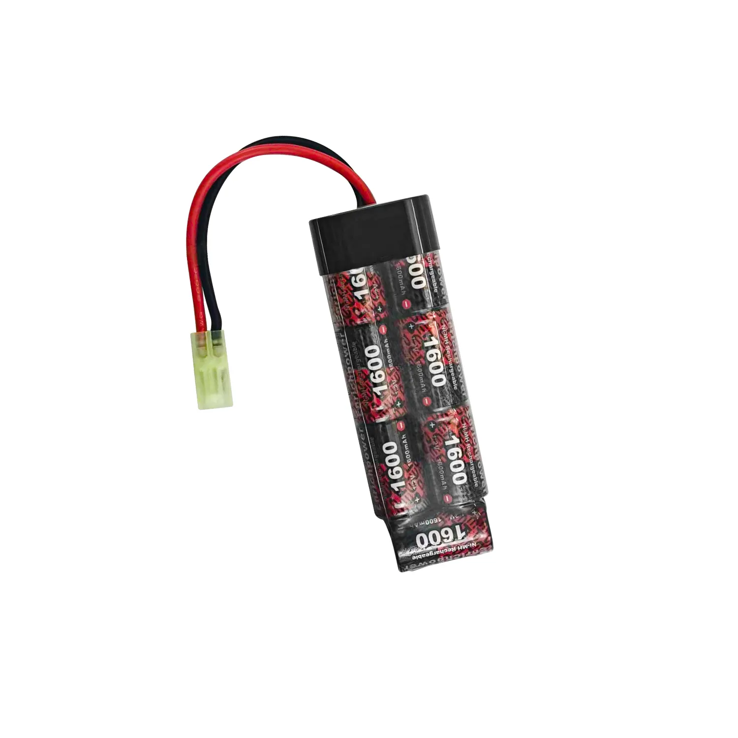 Rechargeable 2/3A 8.4V 1600mah NiMH flat Battery Pack for Airsoft NiMH with mini tamiya