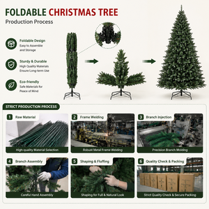 Arbre de Noël artificiel ignifuge Sinon, tailles personnalisées en stock, 100% PE, double couleur - Product Image 3