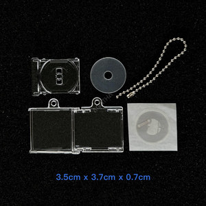 Llavero de mini disco transparente para música, para DIY, impresión personalizada, estuche de plástico GPPS, álbum NFC tipo joya, llavero de mini CD en blanco personalizado al por mayor - Product Image 5