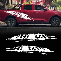 2 autocollants graphiques latéraux personnalisables en vinyle imperméable pour véhicule, pour Hilux Pickup, autocollants uniques pour carrosserie de voiture