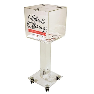 Caja de sugerencias de donaciones de colección de acrílico personalizada con cerraduras para eventos de iglesia, decoración, urna electoral - Product Image 1