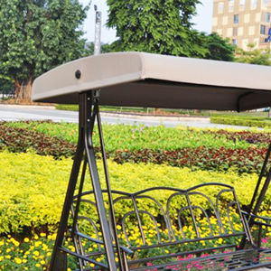 Gran oferta, Columpio de tres asientos de Metal de acero moderno, muebles de Patio de jardín al aire libre, Columpio de jardín para 3 personas - Product Image 6