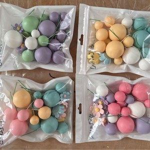 Juego de 21 Piezas de Decoración Popular para Pasteles de Cumpleaños, Bolas de Espuma para Decoración de Pasteles, Bolas Doradas, Adornos para Pasteles Más Vendidos - Product Image 1