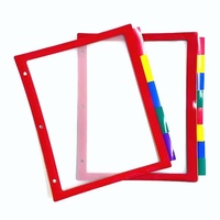 Feuillets transparents en plastique PP A4 personnalisés, imperméables, avec intercalaires pour dossiers et onglets, couleurs personnalisables pour usage bureautique et scolaire