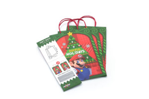 Bolsa de Compras Personalizada Ecológica y Reciclable con Impresión Completa, Papel Sin Madera de 140 g/m², Asas de Cuerda de Papel, Barnizado 4/0, Uso Multipropósito - Product Image 1