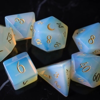 Donjons et Dragons D20 logo personnalisé, jeu de dés en verre de pierre précieuse arc-en-ciel