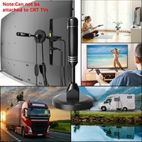 Antenne TV numérique intérieure HD 4K 1080P Amplificateur de signal de canaux libres Récepteur de télévision par satellite DVB-T ATSC 25dBi UHF/VHF Vertical