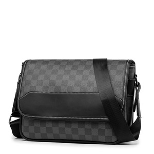 Borsa a Tracolla Monospalla da Uomo in Pelle PVC di Alta Qualità, Stile Giapponese Coreano, Casual Quadrata, Modello <span class=keywords><strong>Postino</strong></span> - Product Image 2