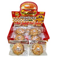 Jouet à presser en forme de hamburger HTS, best-seller transfrontalier, de haute qualité, en TPR, pour le jeu et la réduction du stress, à partir de 14 ans