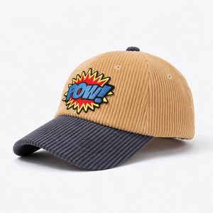 Casquette de baseball personnalisée en velours côtelé avec logo imprimé par transfert thermique, 6 panneaux structurés, visière incurvée, tendance, vente en gros - Product Image 1