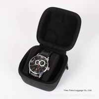 Étui de rangement pour montre intelligente multi-cartes écologique portable Étui carré en cuir avec intérieur en éponge Compatible avec les montres Apple DM-395