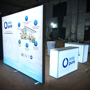 Tùy chỉnh 10x10 vải Modular không khung dẫn ánh sáng hộp hiển thị gian hàng vật liệu nhôm cho triển lãm thương mại hiển thị & bối cảnh triển lãm - Product Image 2