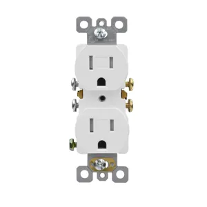 High-impact Resistant plastic glossy finish 125V Nylon 15 Amp TR UL listed Duplex Receptacle with screw