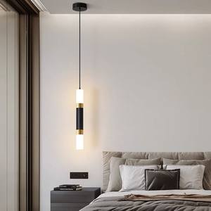 Moderne Led Lange Hanglamp Voor Slaapkamerbed Woonkamer Hanglampen Leesverlichting Dubbele Spotlight Decor Kroonluchter - Product Image 3