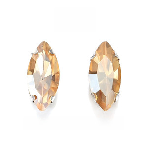 Strass de <span class=keywords><strong>verre</strong></span> en forme d'oeil de cheval avec griffe <span class=keywords><strong>Marquise</strong></span> coudre sur la robe de mariée diamant cristaux de base en métal argenté pour la couture - Product Image 6