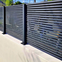Panneaux de clôture horizontaux en aluminium résidentiels avec un design architectural moderne et une production OEM