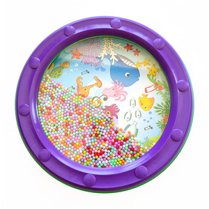 Wholesale Orff Percussion <b>Instrument</b> Portable 10 Inch Purple Orange Plastic Ocean Wave Drum <b>Musical</b> <b>Instrument</b> Ocean Drum - Product Image 5