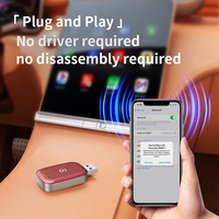 Adaptateur sans fil 2-en-1 CarPlay et Android Auto 2026 amélioré, texture cuir, dongle USB Plug & Play, aucune pilote requis, boîtier intelligent